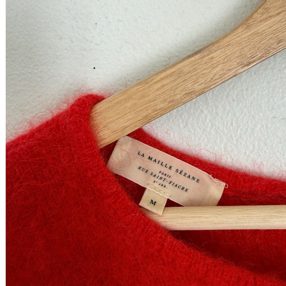 Sezane Gaspard Cardigan Sweater in Red - Picture 6 of 9